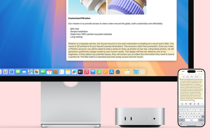 Mac mini M4 - Spolupráce